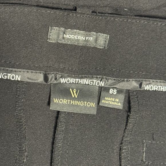 Women’s black work slacks size 8 S. Worthington - office wear capsule wardrobe - Picture 7 of 10